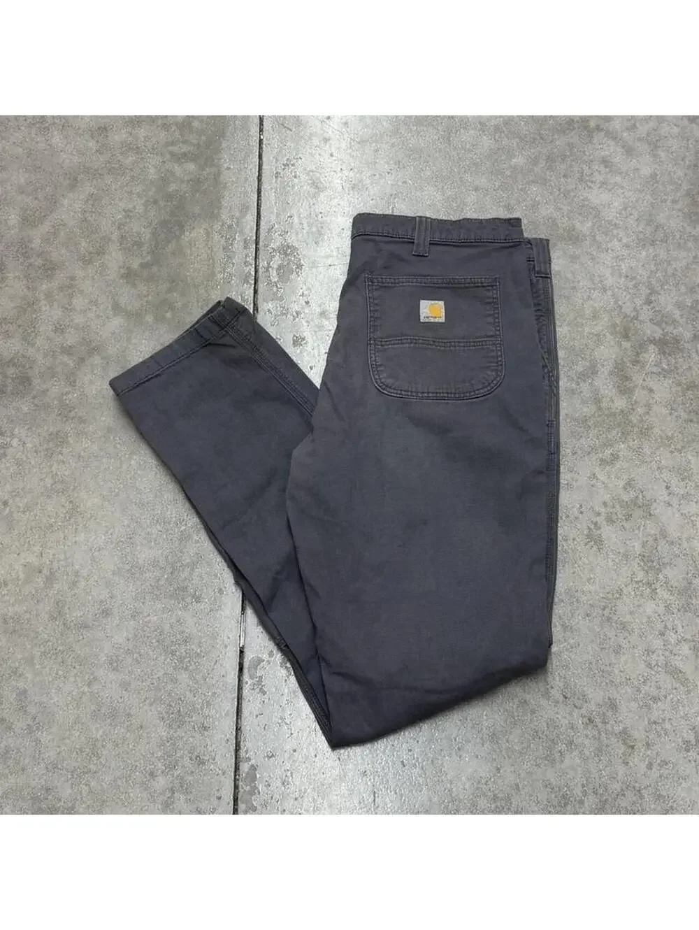 vintage carhartt grey straight leg cargo pants size 38 x 34